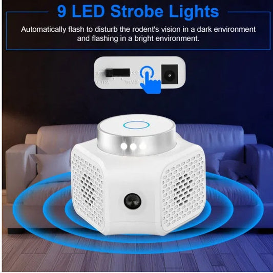Ultrasonic Rodent Repeller – Indoor Plug-In Mouse & Rat Chaser with LED Light Modes