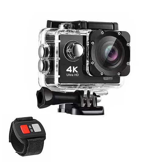 4K Waterproof UHD WiFi Action Camera with Remote & Accessories