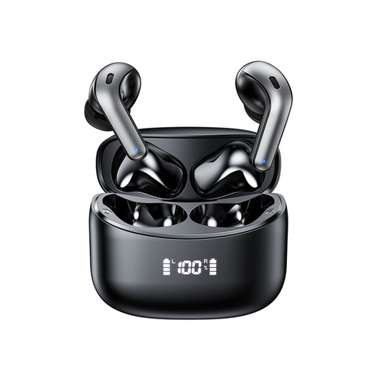 LED TWS Bluetooth 5.0 Wireless Earbuds with Mic – Waterproof & Noise-Cancelling
