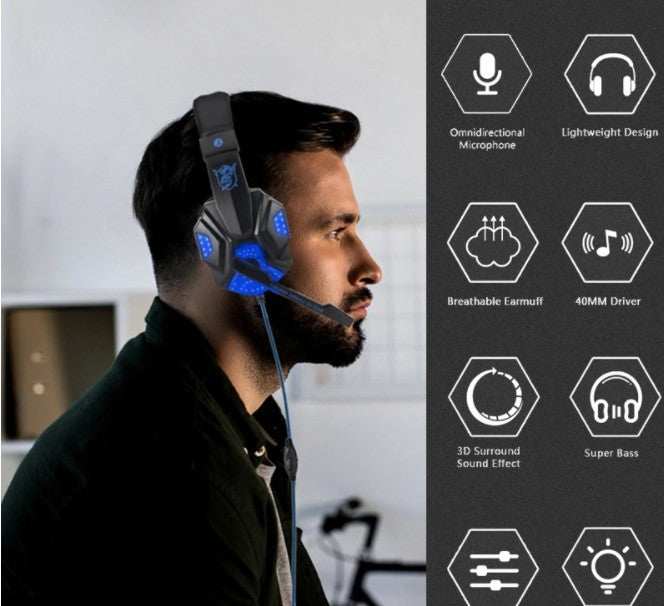 Ninja Dragon G9300 LED Gaming Headset with Microphone – Multi-Platform